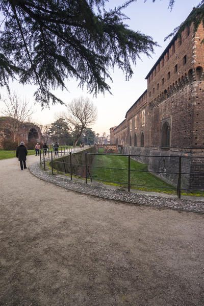 Milan, Lombardy, Italy. The Castello Sforzesco