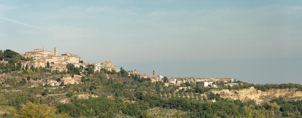 Montepulciano, Province of Siena, Tuscany, Italy, Europe. Pano view of Montepulciano.
