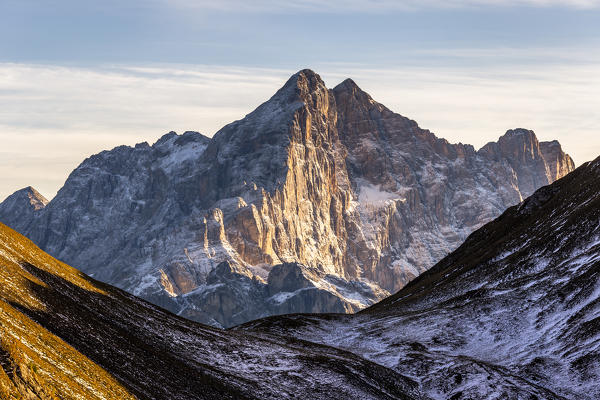 Italy,Veneto,Belluno district,Alleghe,the famous northwest wall of mount Civetta