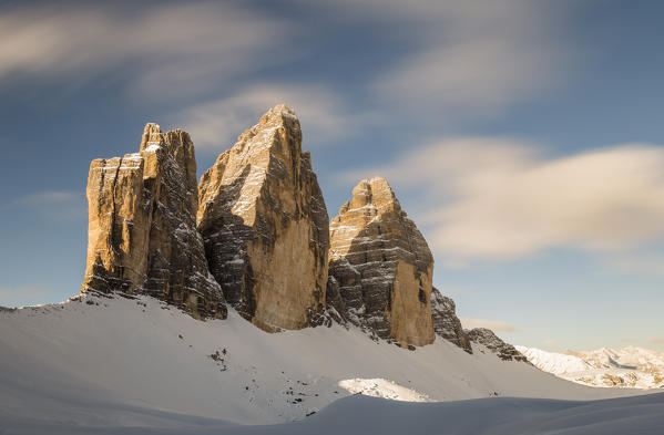 View of the Three Peaks,Bolzano district, South Tyrol,Italy,Europe