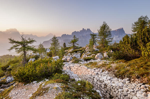 Dawn on the Dolomites,Cortina d'Ampezzo,Belluno district,Veneto,Italy,Europe