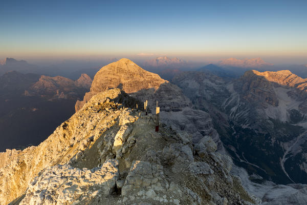 View from the top of mount Tofana di Mezzo, 3244m, Cortina d'Ampezzo,Belluno district,Veneto,Italy,Europe