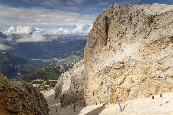 Cortina d'Ampezzo View from Staunies pass at mount Cristallo,Belluno district,Veneto,Italy,Europe