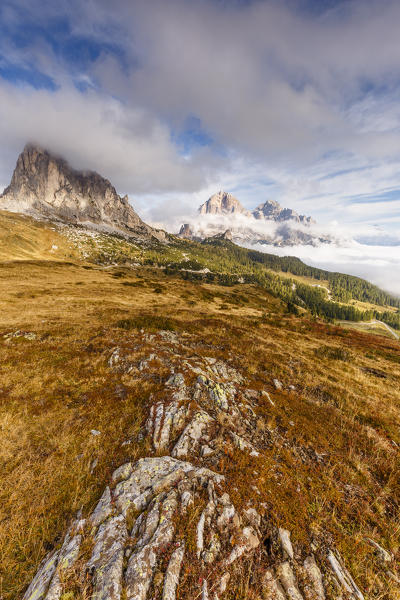 Last Day of summer at Giau pass,Cortina d'Ampezzo,Belluno district,Veneto,Italy,Europe