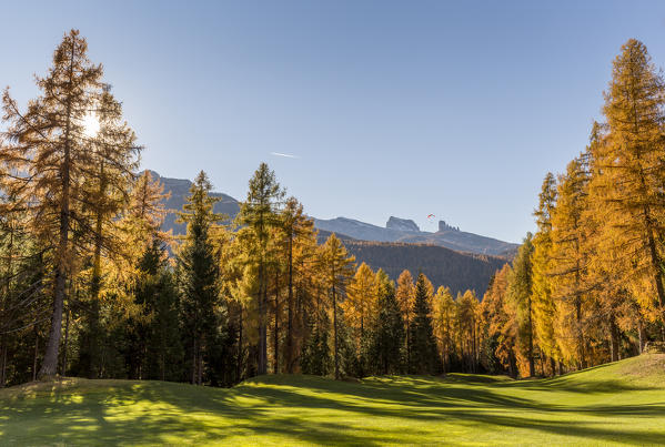 Sunny day in the Dolomites,Cortina d'Ampezzo,Belluno district,Veneto,Italy,Europe