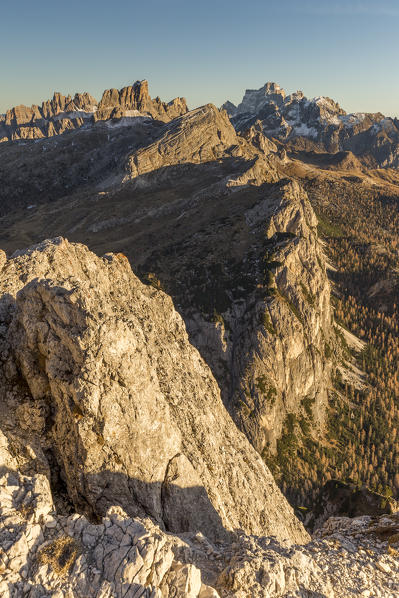 View from the top of mount Sass di Stria, 2477m, Cortina d'Ampezzo,Belluno district,Veneto,Italy,Europe