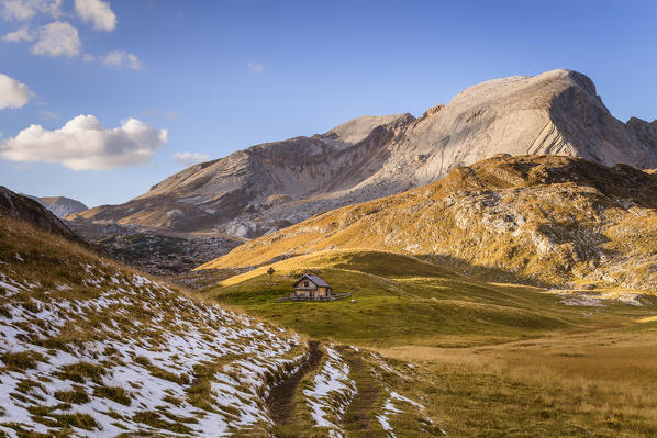 Fosses Alp with mount Croda del Beco,Cortina d'Ampezzo,Belluno district,Veneto,Italy,Europe