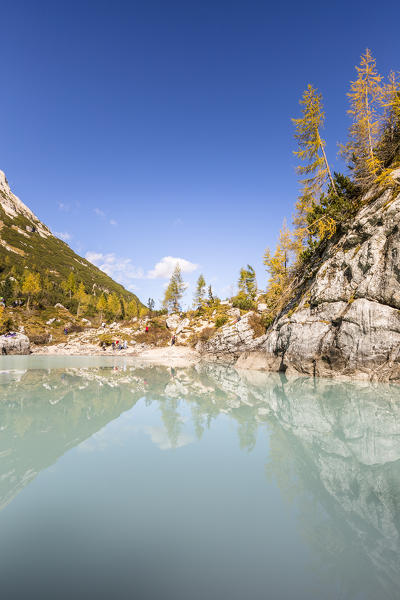 Sorapis lake,Cortina d'Ampezzo,Belluno district,Veneto,Italy,Europe