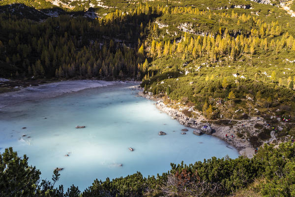 Sorapis lake,Cortina d'Ampezzo,Belluno district,Veneto,Italy,Europe