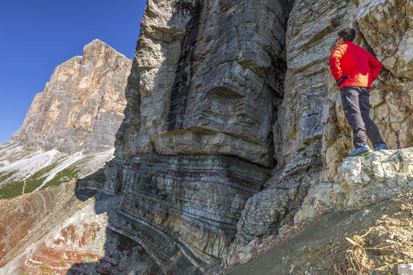 Perfect day to admire closely the Dolomites,Tofane group;Cortina d'Ampezzo,Belluno district,Veneto,Italy,Europe