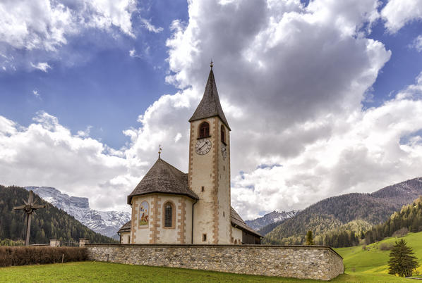 Parish church in San Vito,Braies,Bolzano district,South Tyrol,Italy,Europe