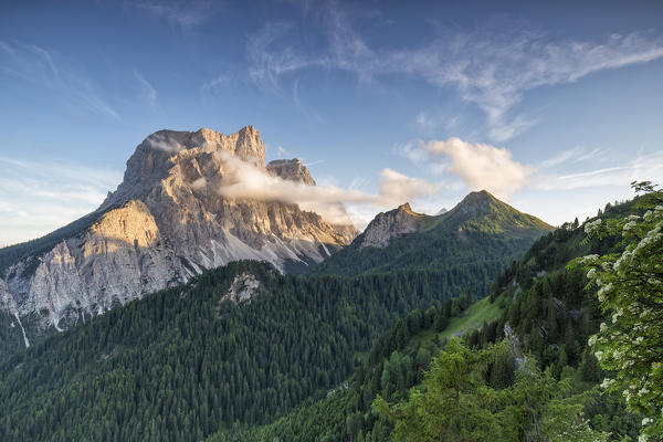 Mount Pelmo at sunset,San Vito di Cadore,Belluno district,Veneto,Italy,Europe