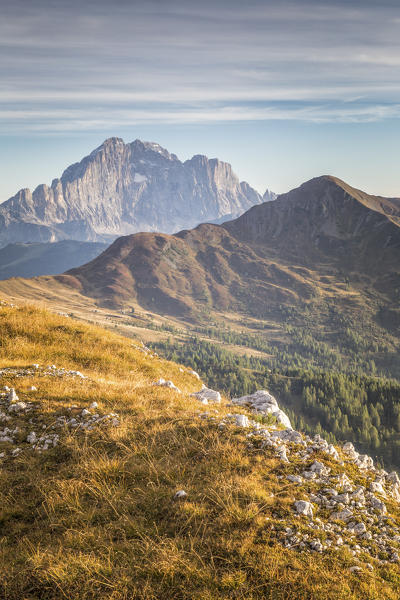 Mount Civetta and Mount Pore in late summer,Alleghe,Belluno district,Veneto,Italy,Europe