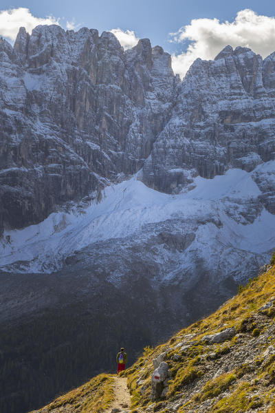 The north wall of the Sorapis Group,Cortina d'Ampezzo,Belluno district,Veneto,Italy,Europe