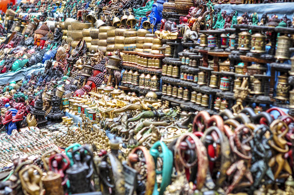 Souvenir stalls in the streets of Kathmandu,Nepal,Asia
