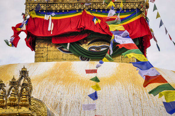 Swayambhunath stupa,Kathmandu Valley,Nepal,Asia