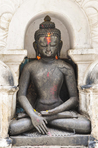 Buddha Statue in Swayambhunath temple,Kathmandu Valley,Nepal,Asia