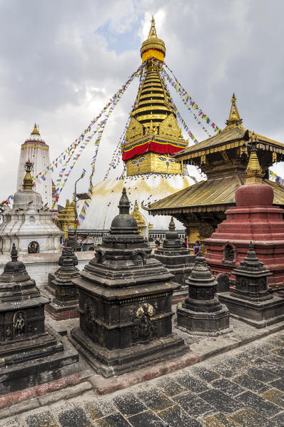 Swayambhunath stupa,Kathmandu Valley,Nepal,Asia