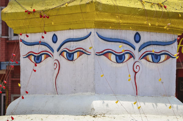 Eyes of Buddha,Bouddhanath,Kathmandu, Nepal,Asia