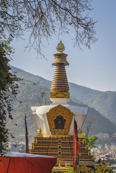 Buddha stupa in Swayambhunath,Kathmandu Valley,Nepal,Asia
