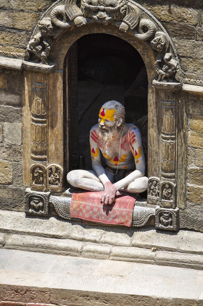 Sadhu in Pashupatinath Temple, Kathmandu, Nepal, Asia