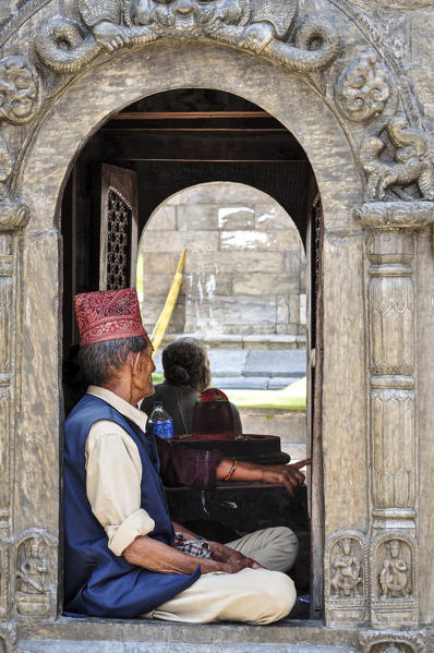 Waiting for someone,Pashupatinath Temple,Kathmandu,Nepal,Asia