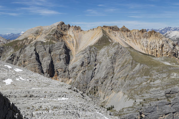 Italy,Veneto,Belluno district,Cortina d'Ampezzo,View of Col Becchei Group from the top of Croda del Vallon Bianco