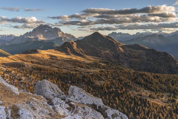 Mount Civetta and Mount Pore at sunset,Alleghe,Belluno district, Veneto, Italy, Europe