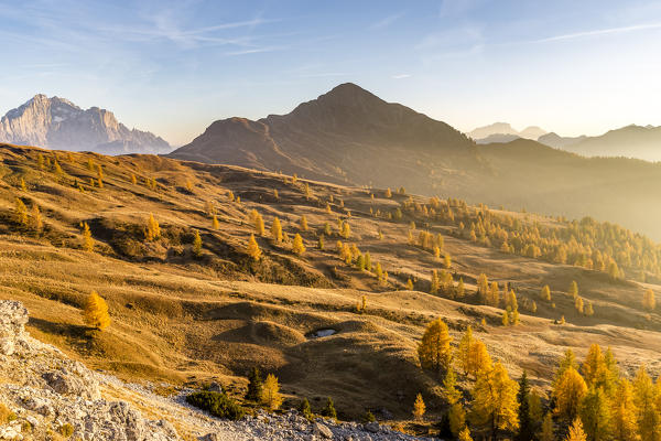 Mount Pore and Mount Civetta at sunset,Colle Santa Lucia,Belluno district, Veneto, Italy, Europe