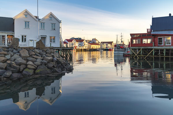 Fishing village. Henningsvaer, Nordland county, Northern Norway region, Norway.