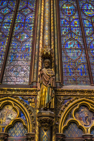 Sainte Chapelle, Paris Stained Glass Windows, Upper Chapel, Paris, France