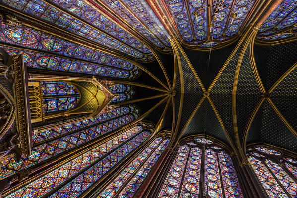 Sainte Chapelle, Paris Stained Glass Windows, Upper Chapel, Paris, France