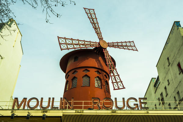 The Moulin Rouge during the day. Paris, France
