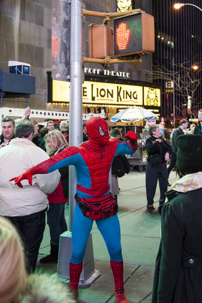 Spider Man in Times Square, Manhattan, New York, USA