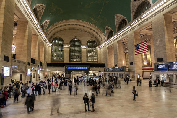 USA, New York State, New York City, Manhattan, Grand Central Station hall