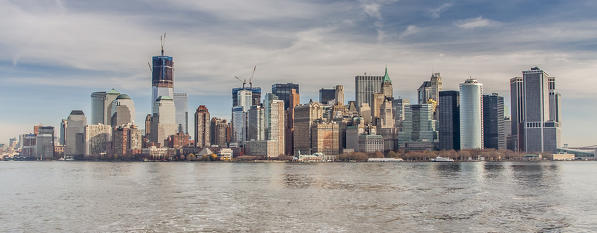 Downtown Manhattan across the Hudson River, New York, Manhattan, United States of America