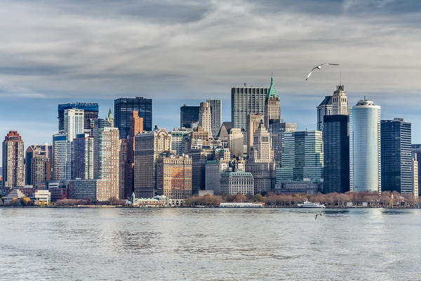 Downtown Manhattan across the Hudson River, New York, Manhattan, United States of America
