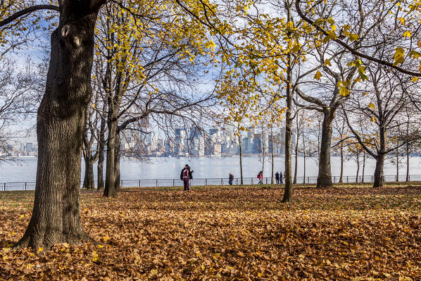 Skyline from Ellis Island, New York, Manhattan, United States of America