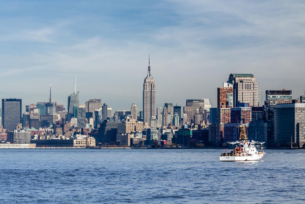 Downtown Manhattan across the Hudson River, New York, Manhattan, United States of America