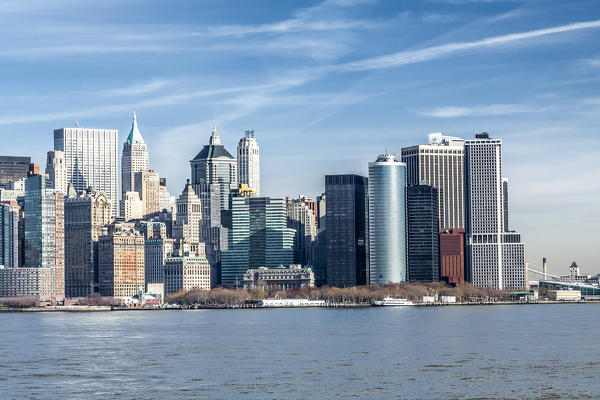 Downtown Manhattan across the Hudson River, New York, Manhattan, United States of America
