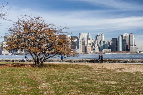 Skyline from Ellis Island, New York, Manhattan, United States of America