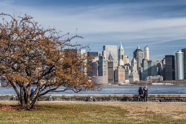 Skyline from Ellis Island, New York, Manhattan, United States of America