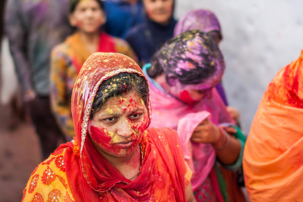 Asia, India, Uttar Pradesh, Nandgaon,  Holi festival of Colors