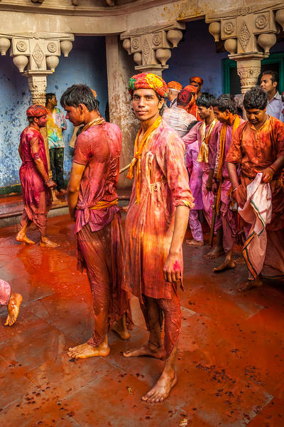 Asia, India, Uttar Pradesh, Nandgaon, Holi festival of Colors