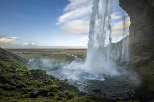 Seljalandsfoss waterfall,  Porsmerkurvegur, Sudurland, Iceland, Europe