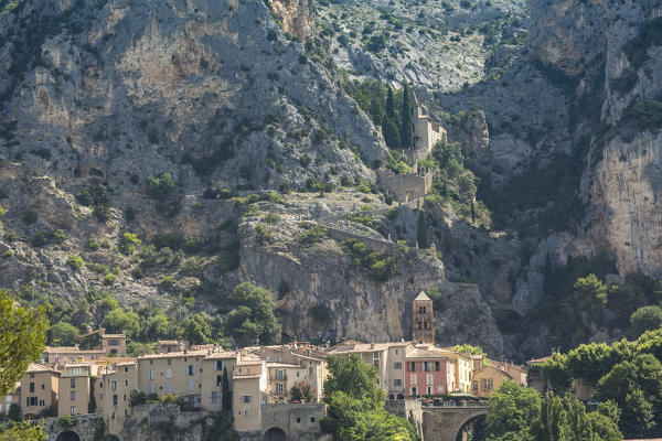 The village of Moustiers-Sainte-Marie, Alpes-de-Haute-Provence, Provence-Alpes-Côte d'Azur, France, Europe.