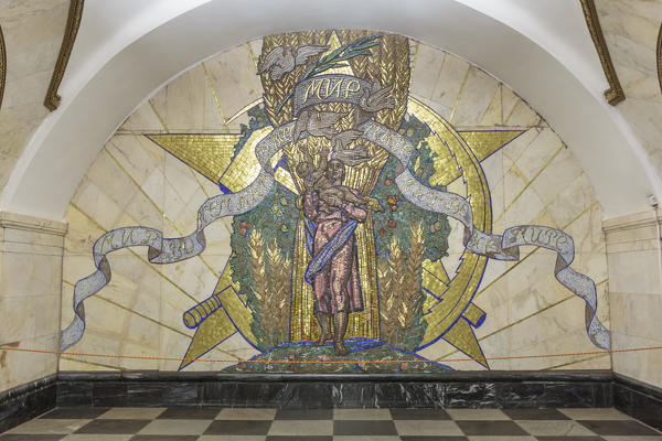 Russia, Moscow, Novoslobodskaya Metro