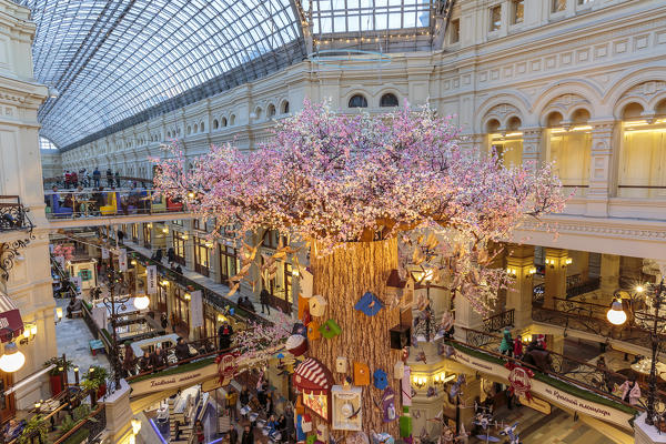 Russia, Moscow, Red Square, Gum Department Store, Interior