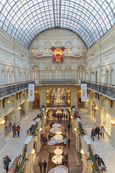 Russia, Moscow, Red Square, Gum Department Store, Interior