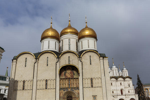 Russia, Moscow, Dormition Cathedral in the Moscow Kremlin